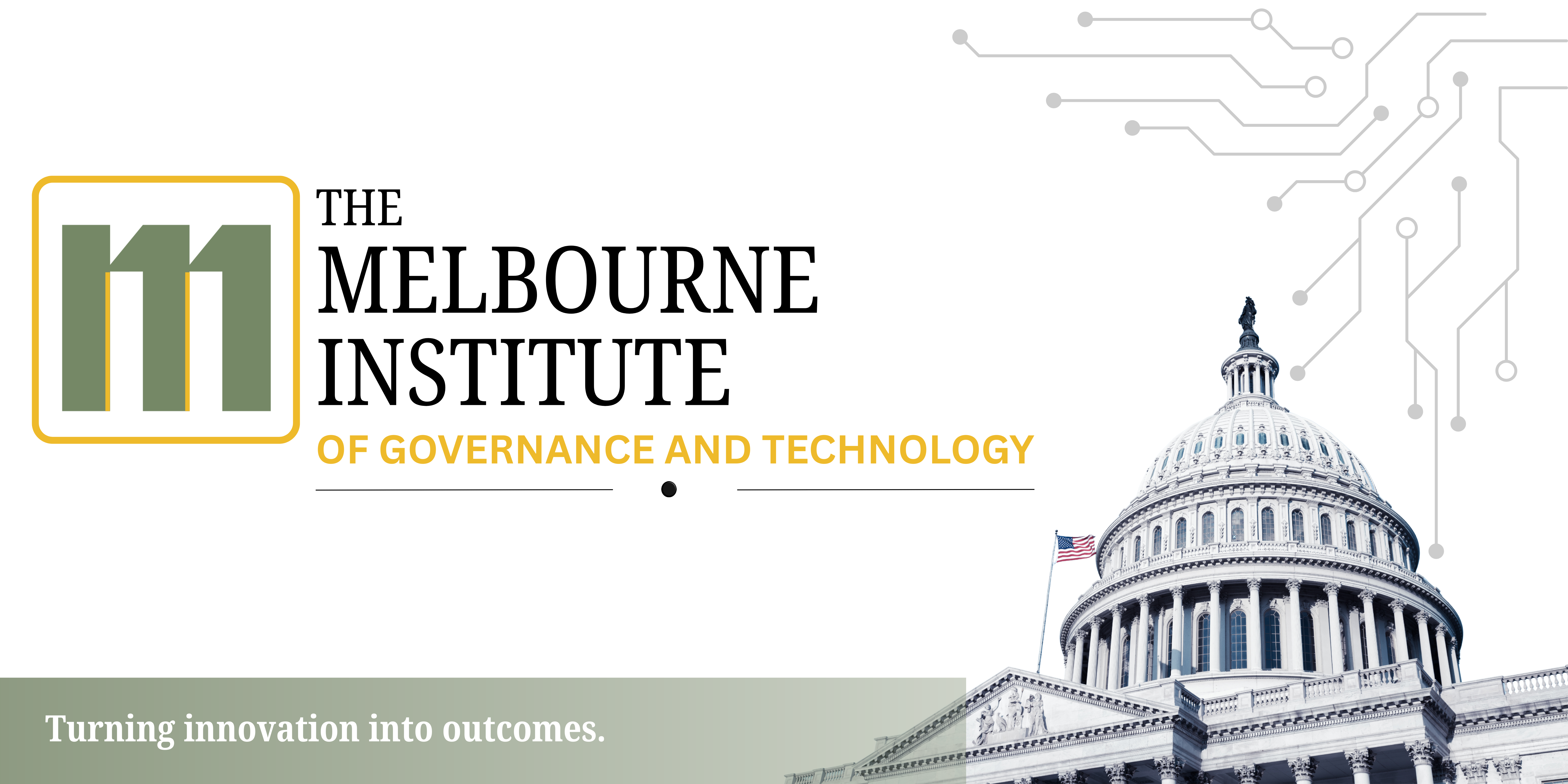 Abstract Melbourne Institute governance and technology banner